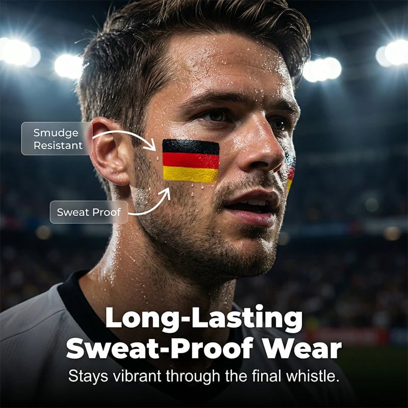 🔥 Buy 1 Get 1 Free | World Cup Fan Face Paint. Show Your Team Colors. Cheer Like a Champion. 🏆⚽