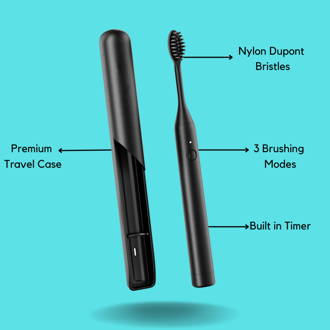 Glimint Rechargeable Electric Toothbrush-With portable travel case