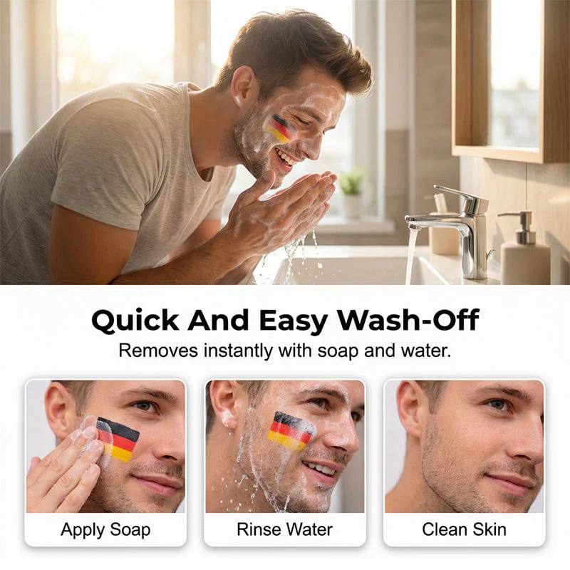 🔥 Buy 1 Get 1 Free | World Cup Fan Face Paint. Show Your Team Colors. Cheer Like a Champion. 🏆⚽